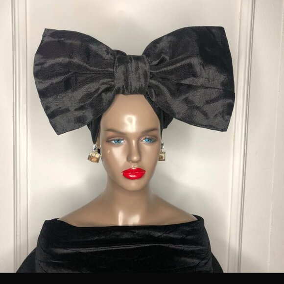Oversized BOW Metallic Aso-oke Auto Gele High Quality Made in Nigeria - Picture 3 of 11